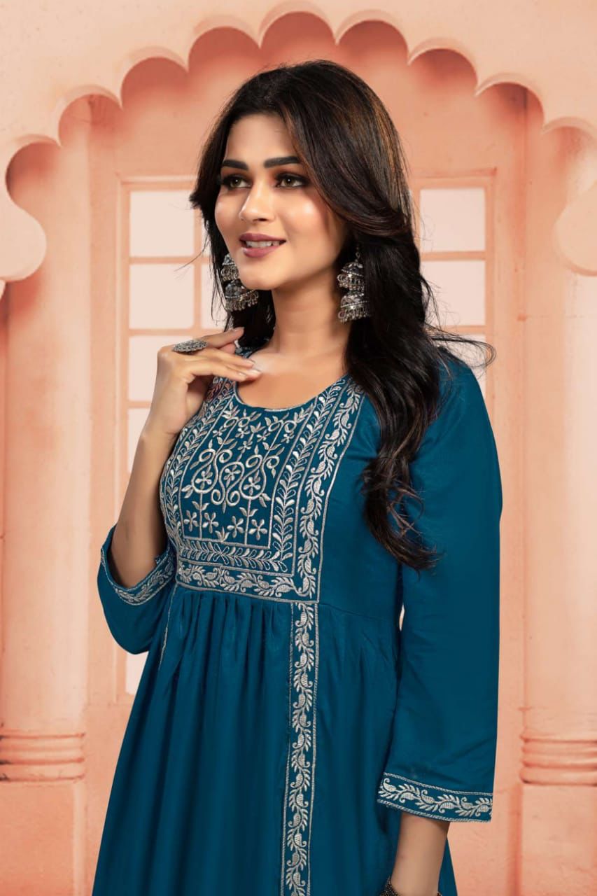 Flora 3 Regular Wear Rayon Printed Anarkali Kurti Collection